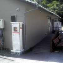 宮城県女川町 清水地区 仮設住宅集会所屋外AED